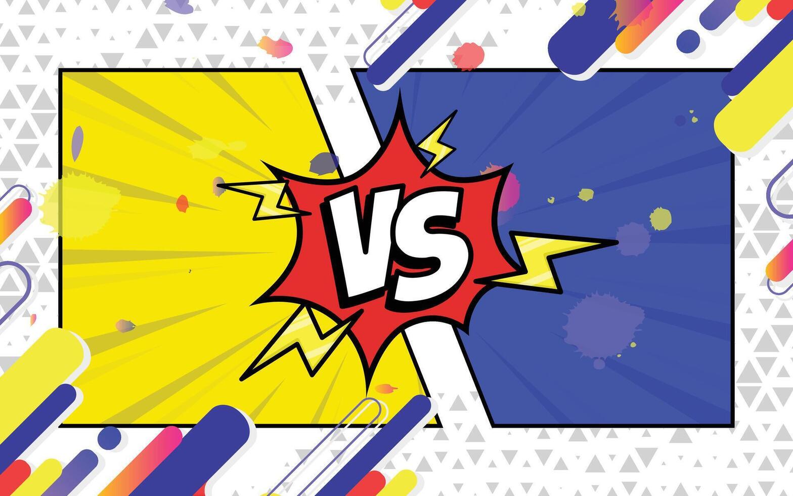 Comic book cover background versus colors vector