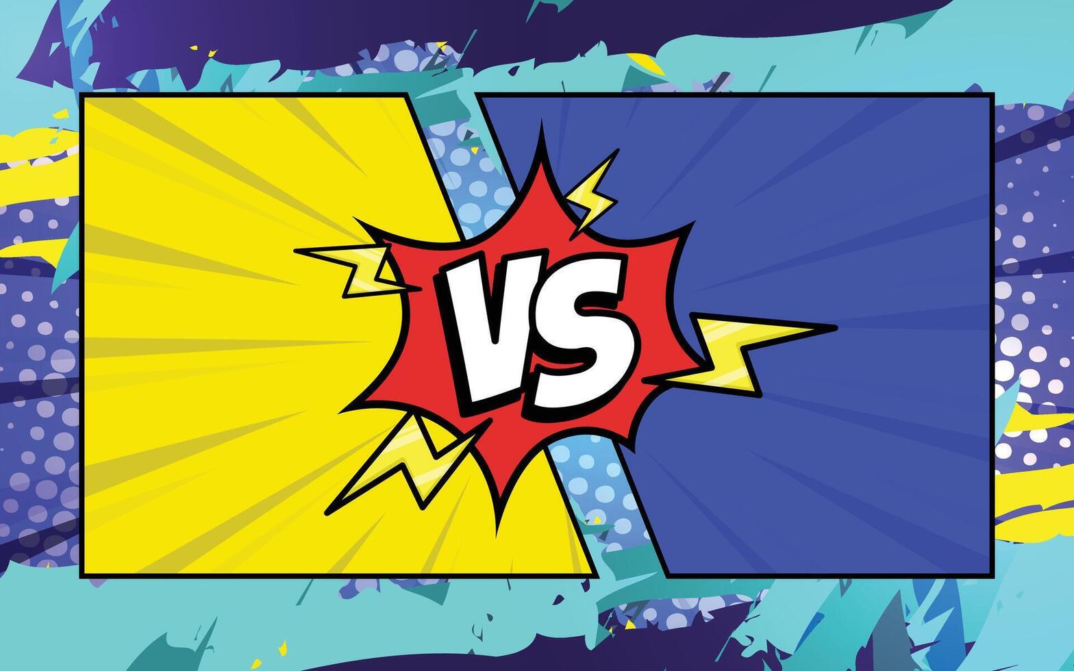 Versus Comic Book Template Background vector