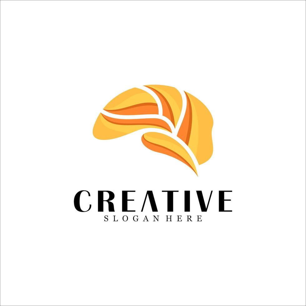 Abstract brain logo design vector