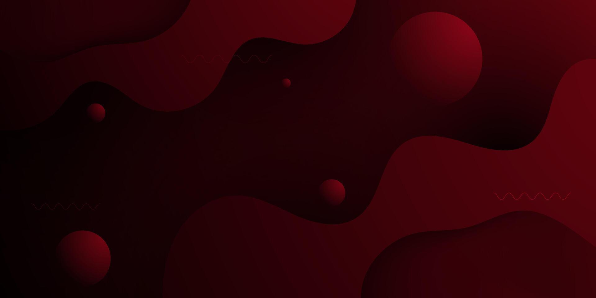 Abstract dark red wave geometric gradient illustration banner background with 3d look and simple pattern. Cool design and luxury. vector
