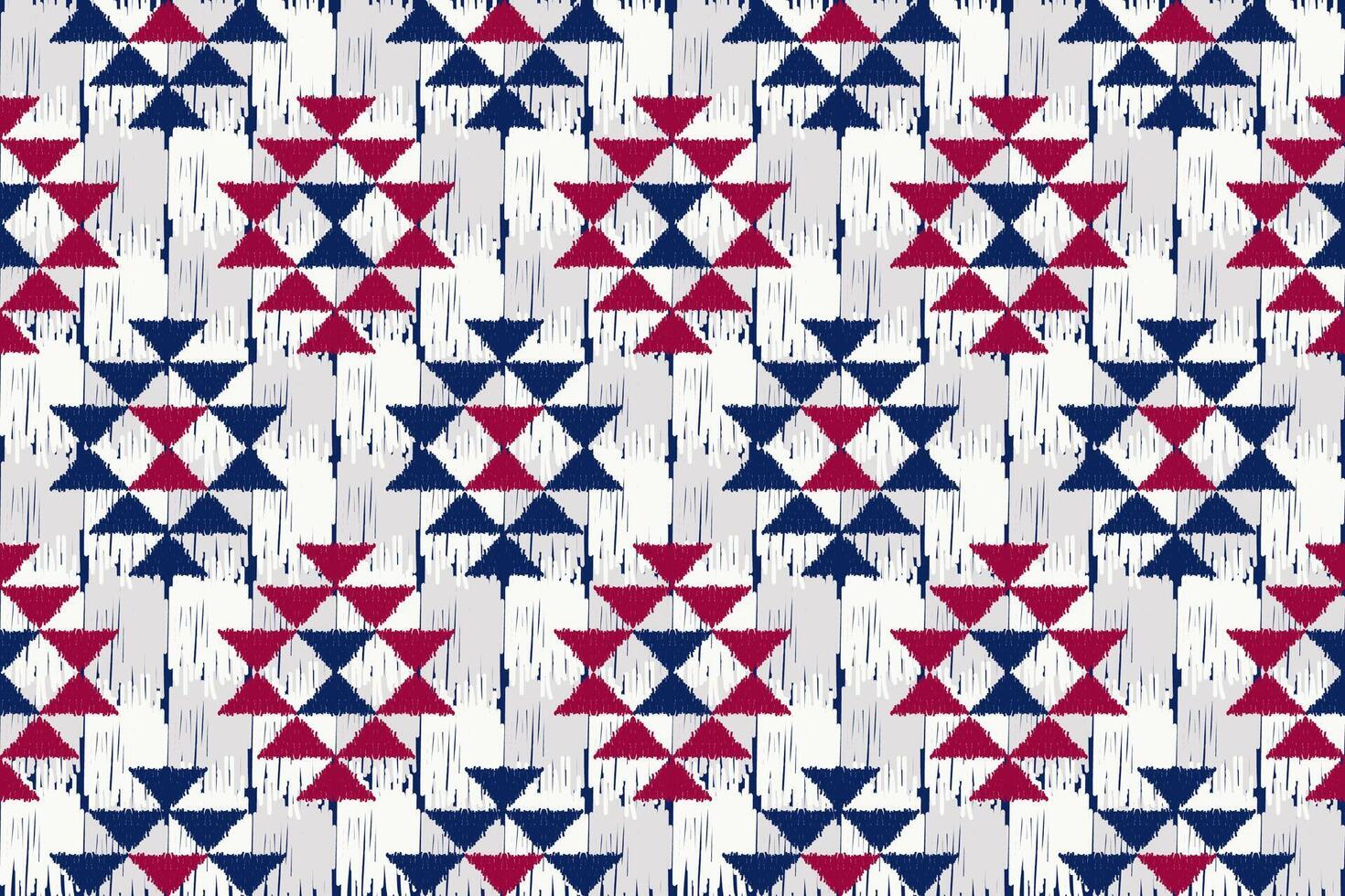 Fabric ikat pattern art. Geometric ethnic seamless pattern traditional. American, Mexican style. Design for background, fabric, clothing, carpet, textile, batik, embroidery. vector