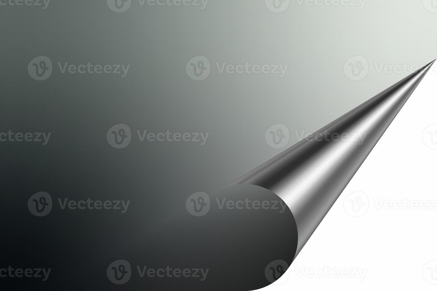 Silver Folded Corner on Gradient Background photo