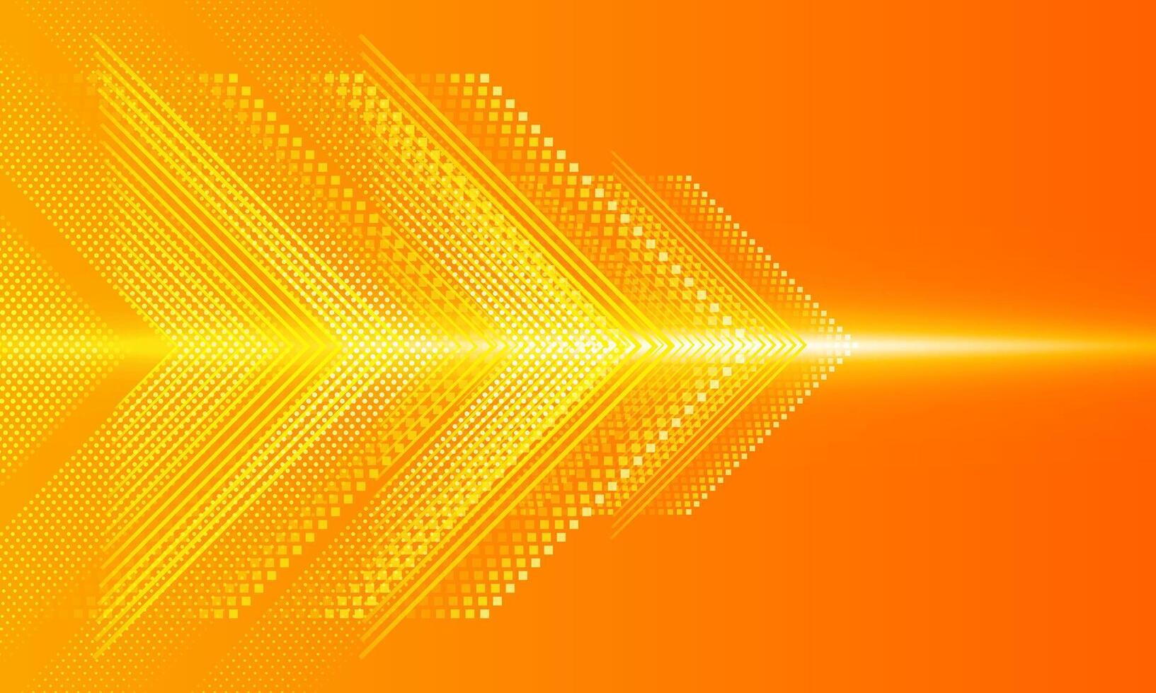 High Orange Speed concept Arrow up Light out technology background Hitech communication concept innovation background, design vector