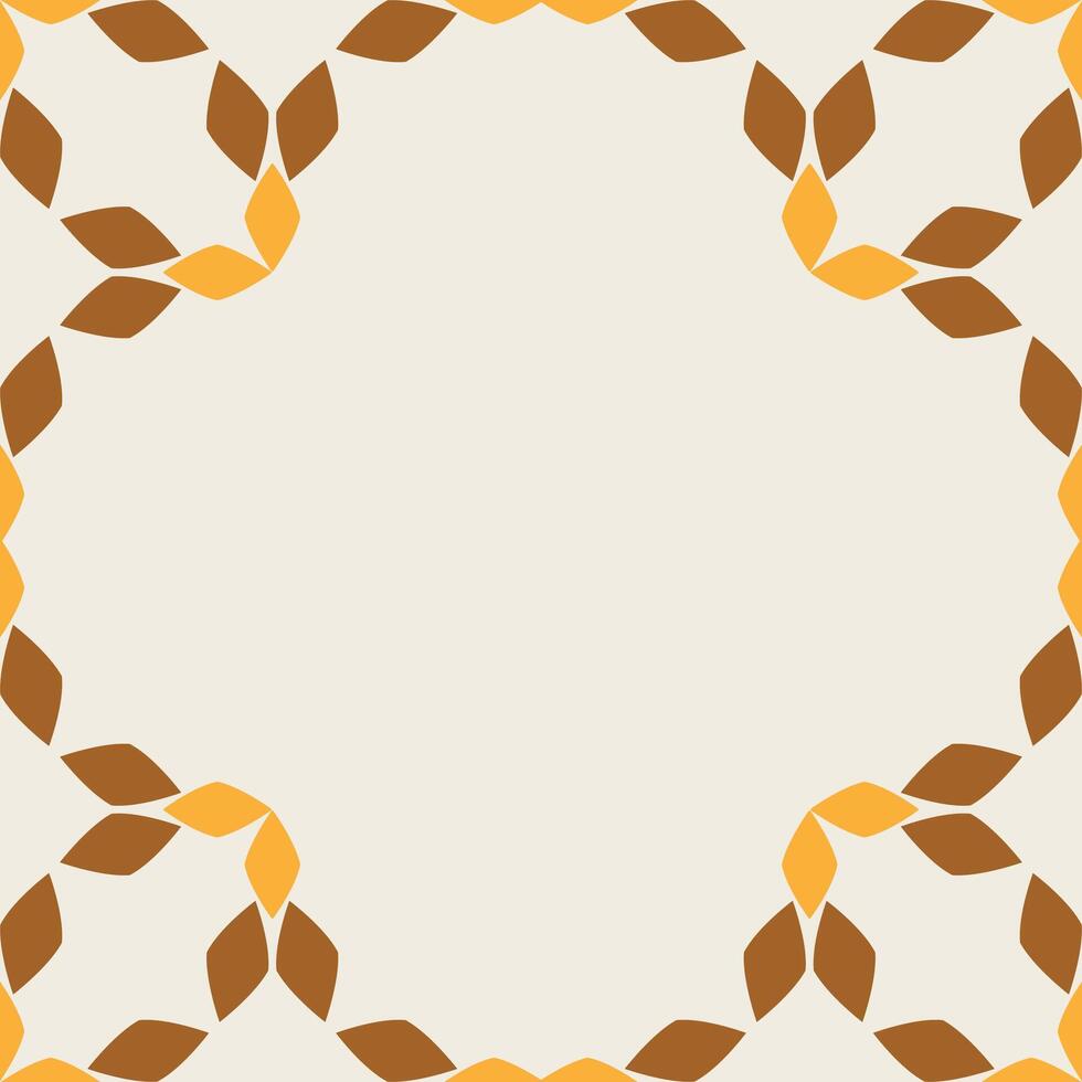 an abstract pattern with brown and orange leaves vector