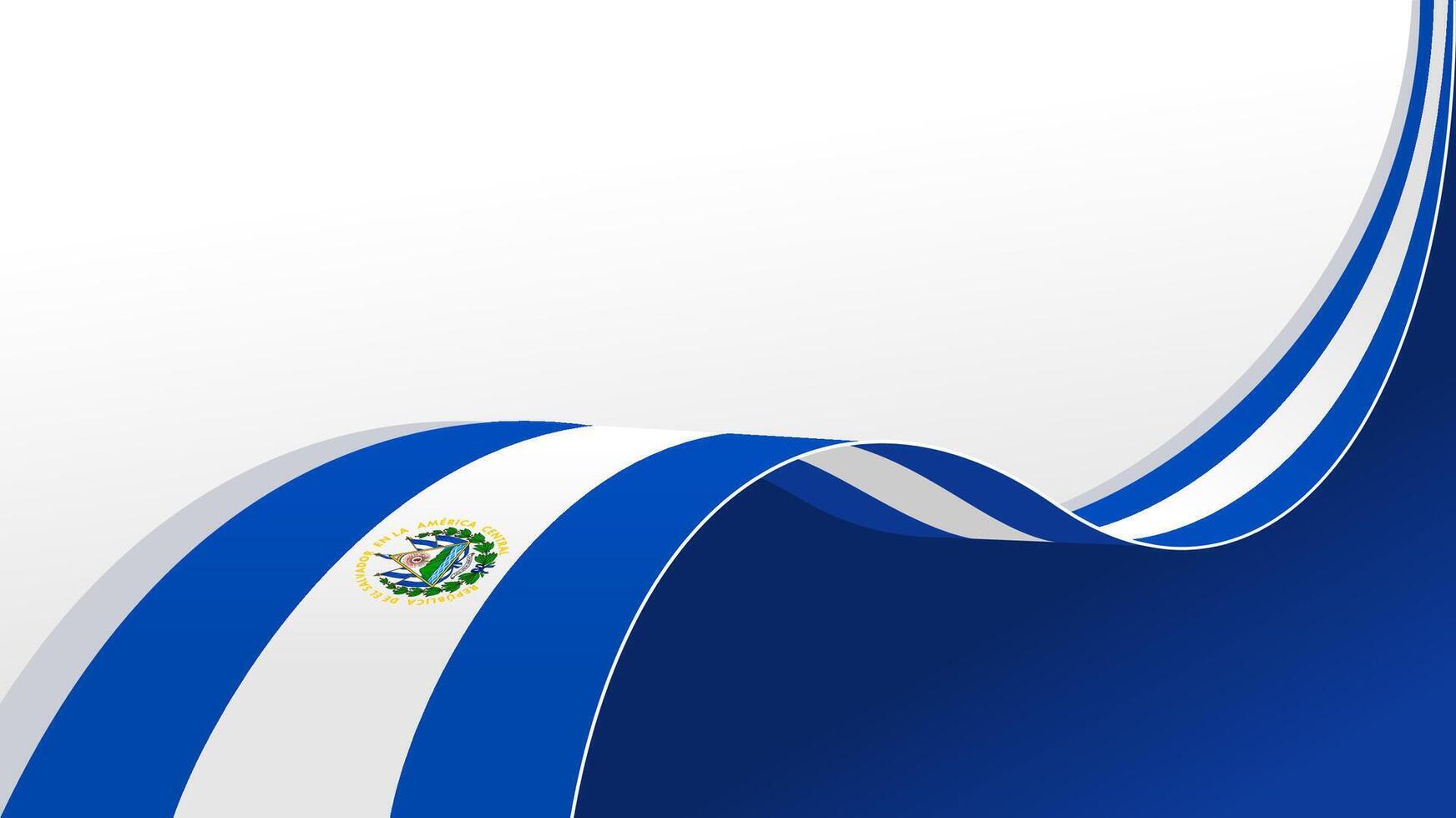 waving el salvador flag background with copy space for text. el salvador national day vector