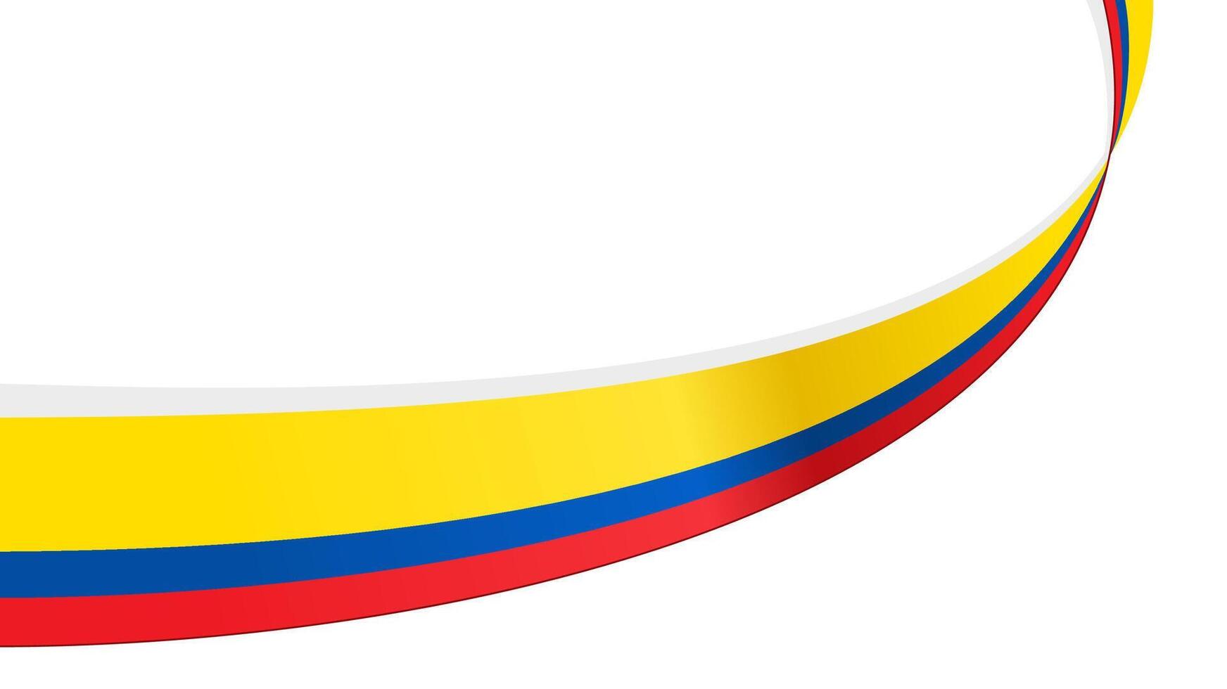 waving colombia flag background with copy space for text. colombia national day vector