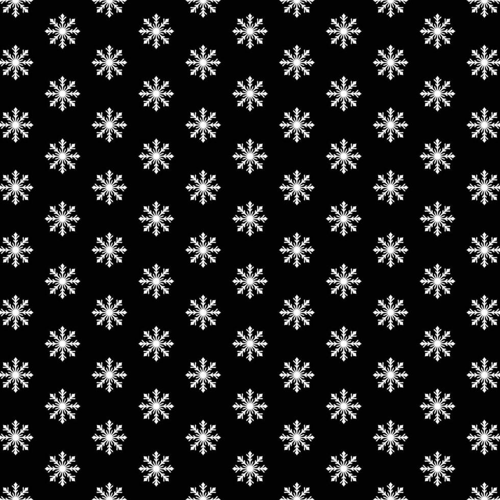 snowflake shape seamless pattern isolated black background vector