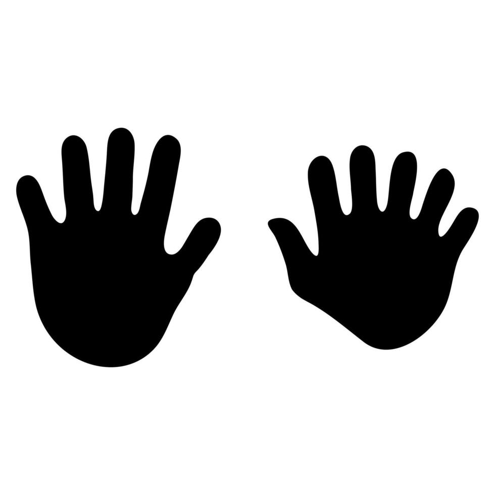 Simple hand finger illustration design set vector