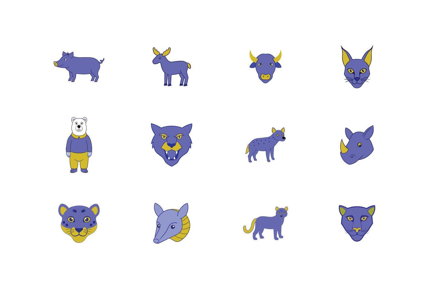 Big Cats and Predators Collection vector