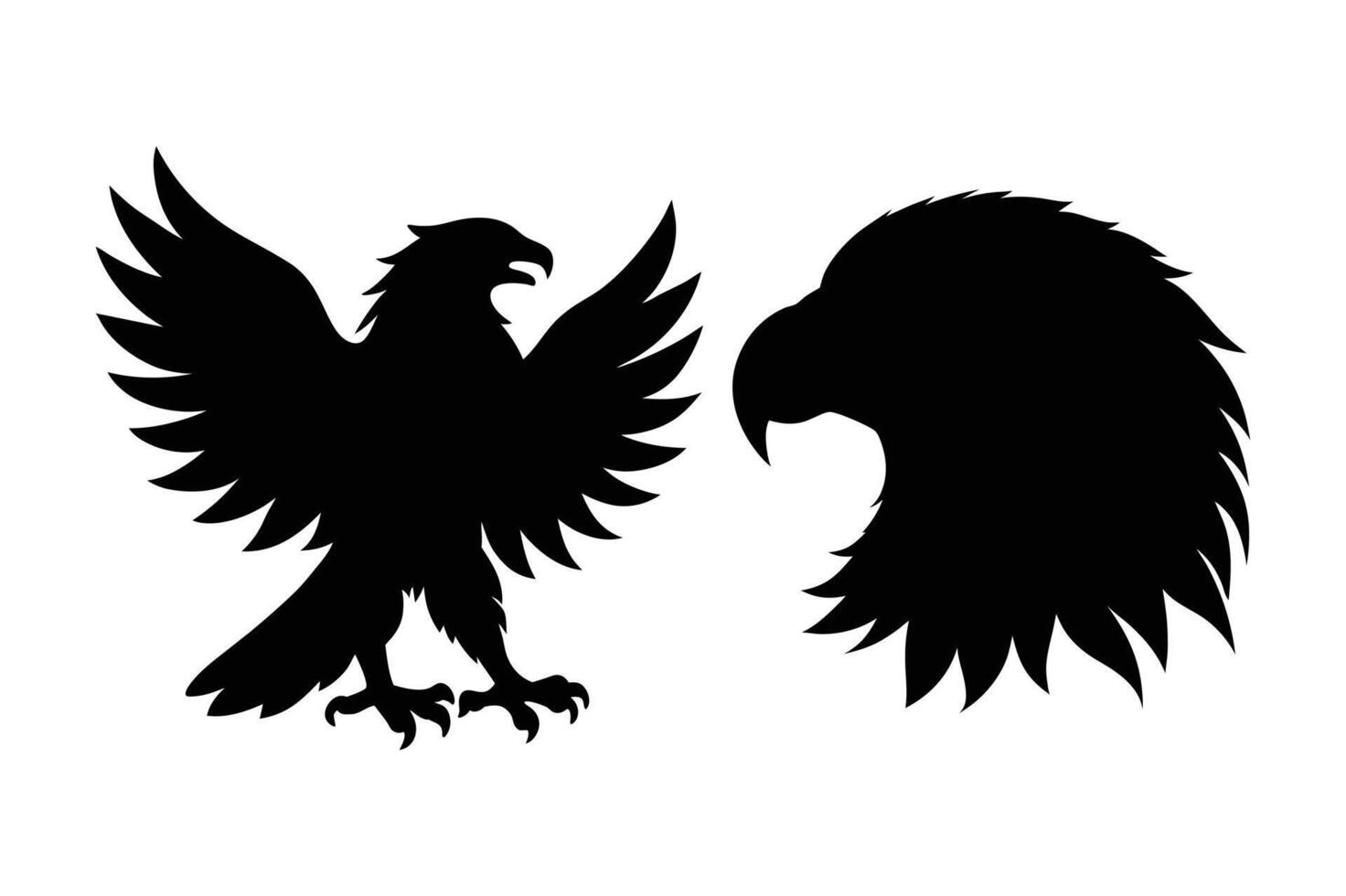 Eagle Silhouette Art On White Background vector