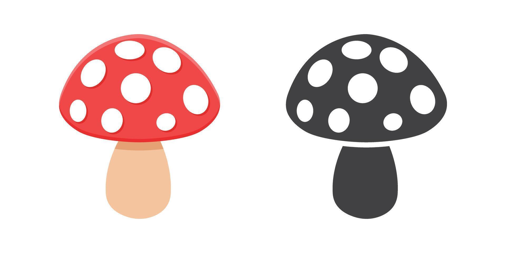 Mushroom icon in flat style. Boletus illustration on isolated background. Nature food sign business concept. vector