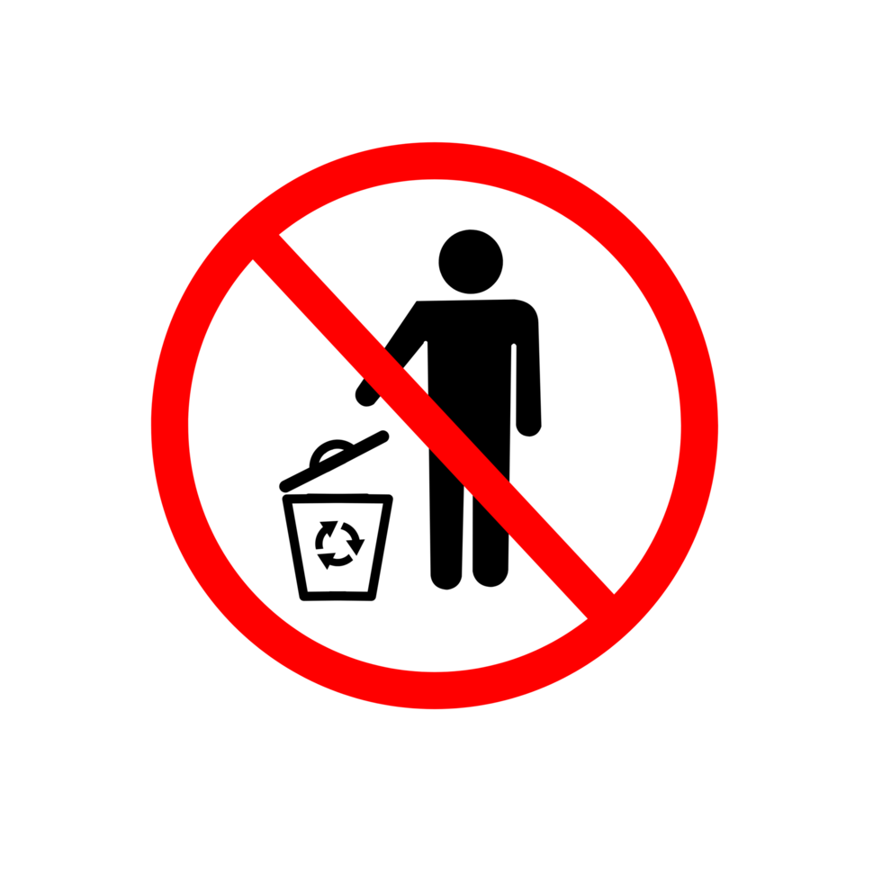 Don't Throw Garbage icon png