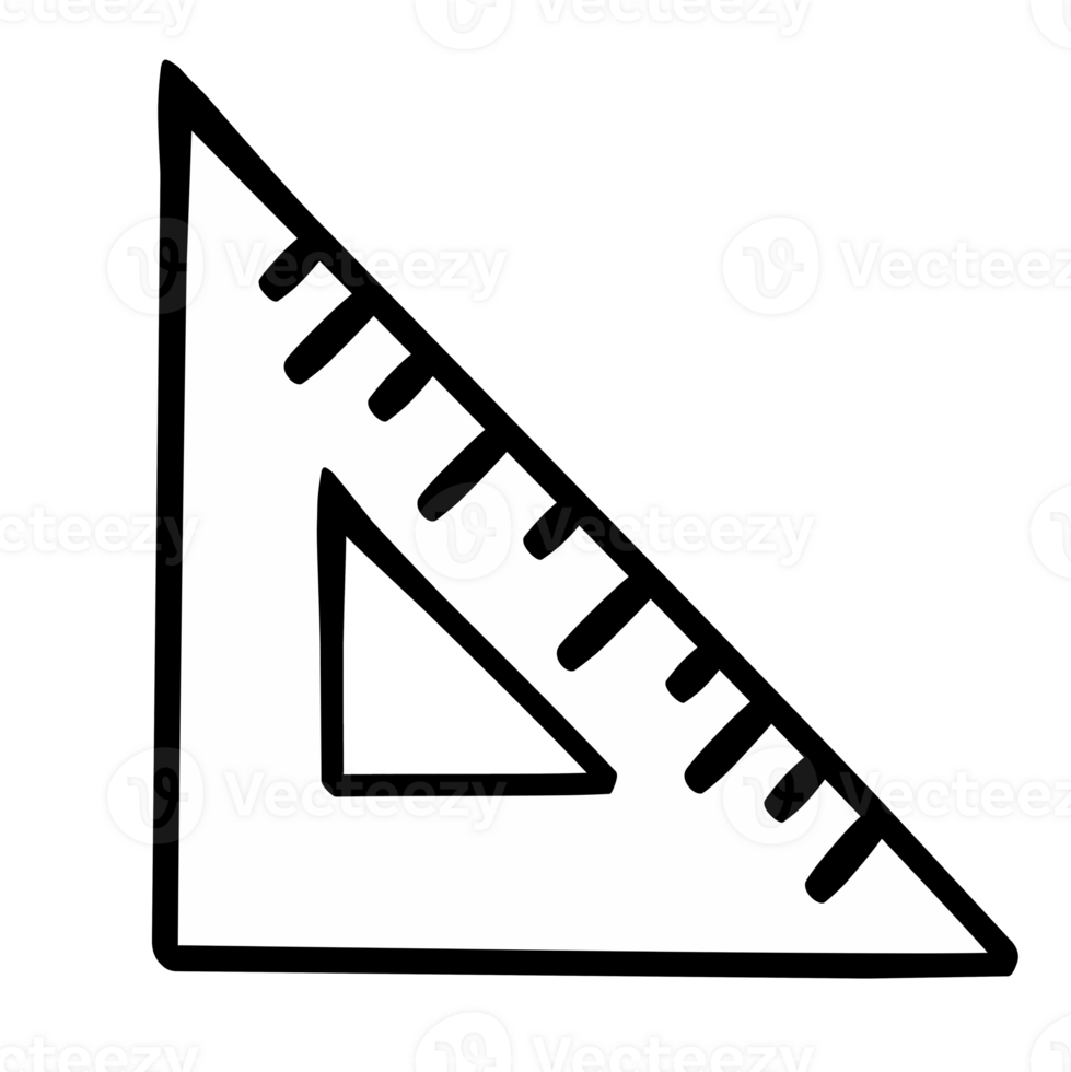 Illustration of Triangle ruller isolated png