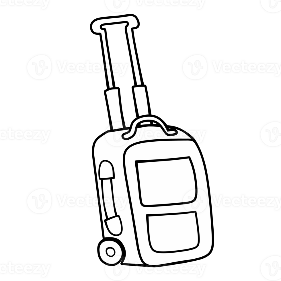 Hand-Drawn Travel Suitcase Illustration png