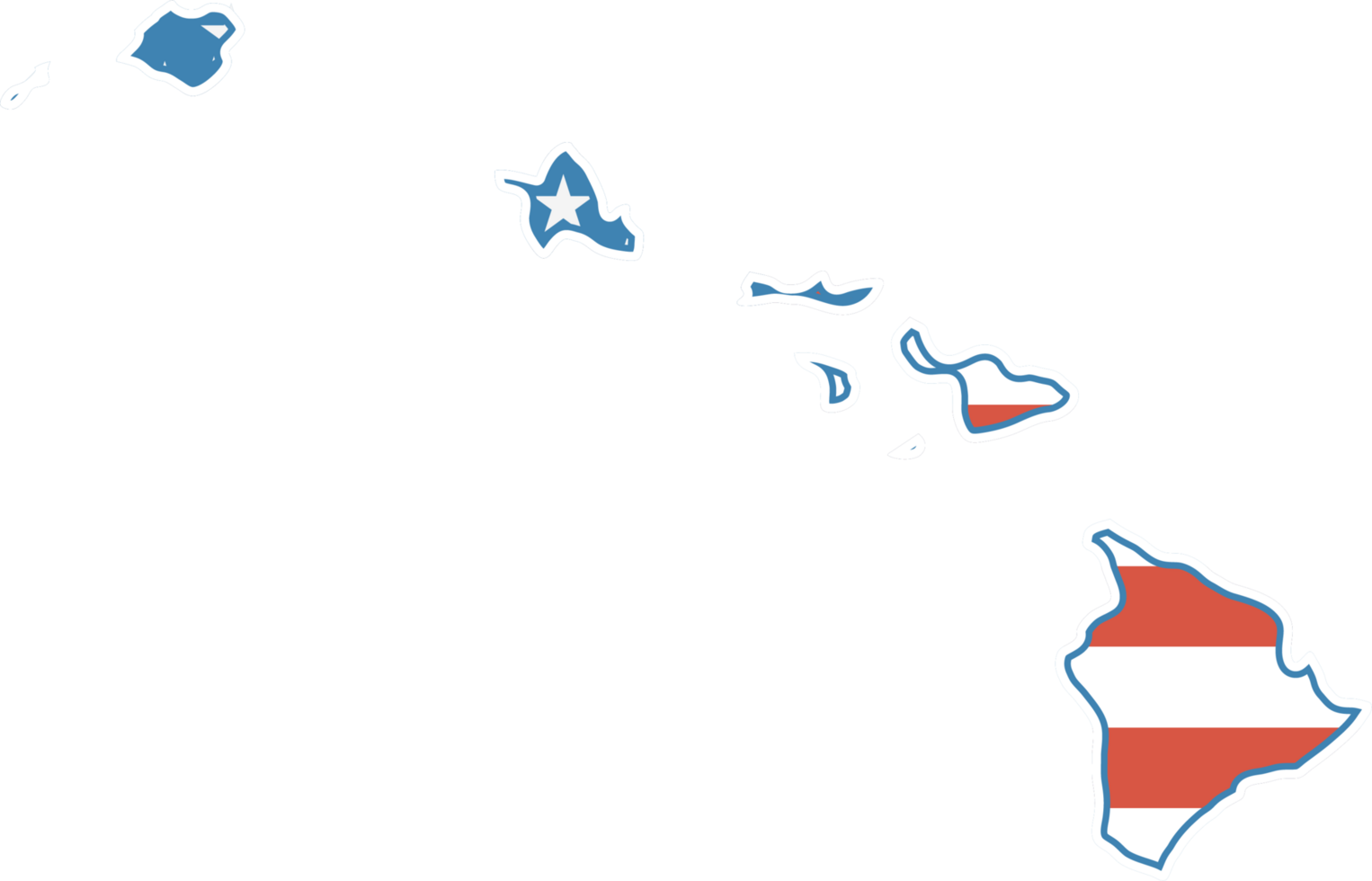 carte Etats-Unis Hawaii png