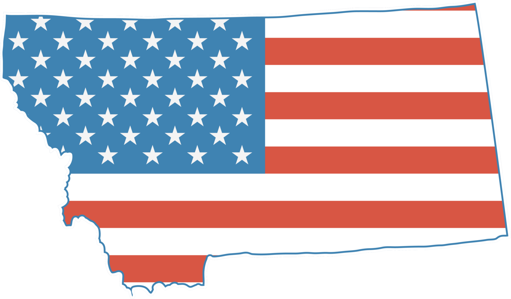 carta geografica Stati Uniti d'America Montana png