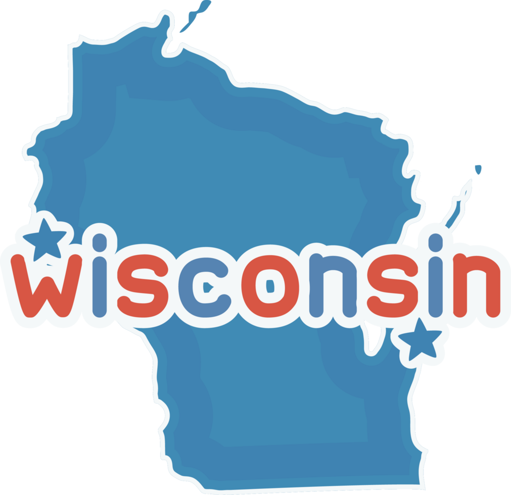 america state map wisconsin png