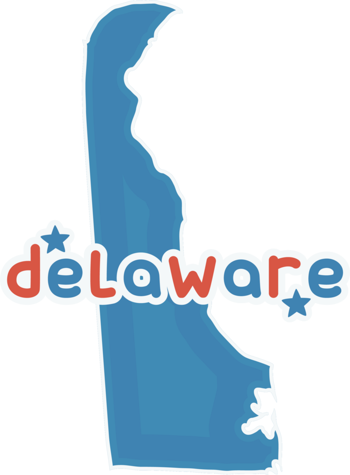Amérique Etat carte deleware png
