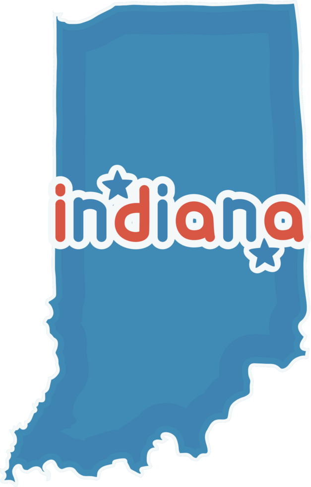 america state map indiana png