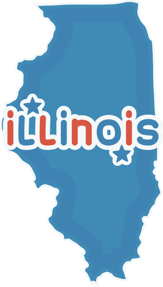 america state map illinois png