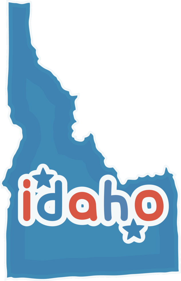 america state map idaho png