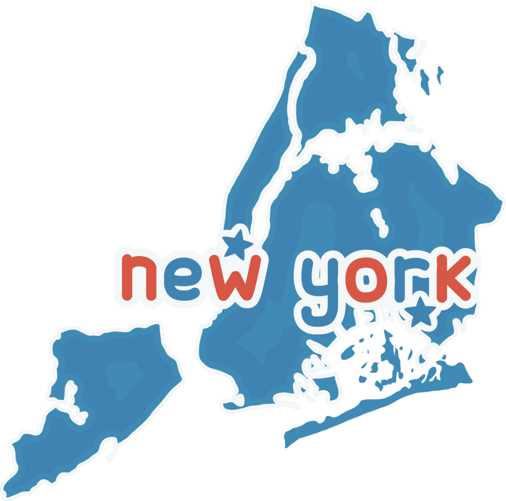 america state map new york png