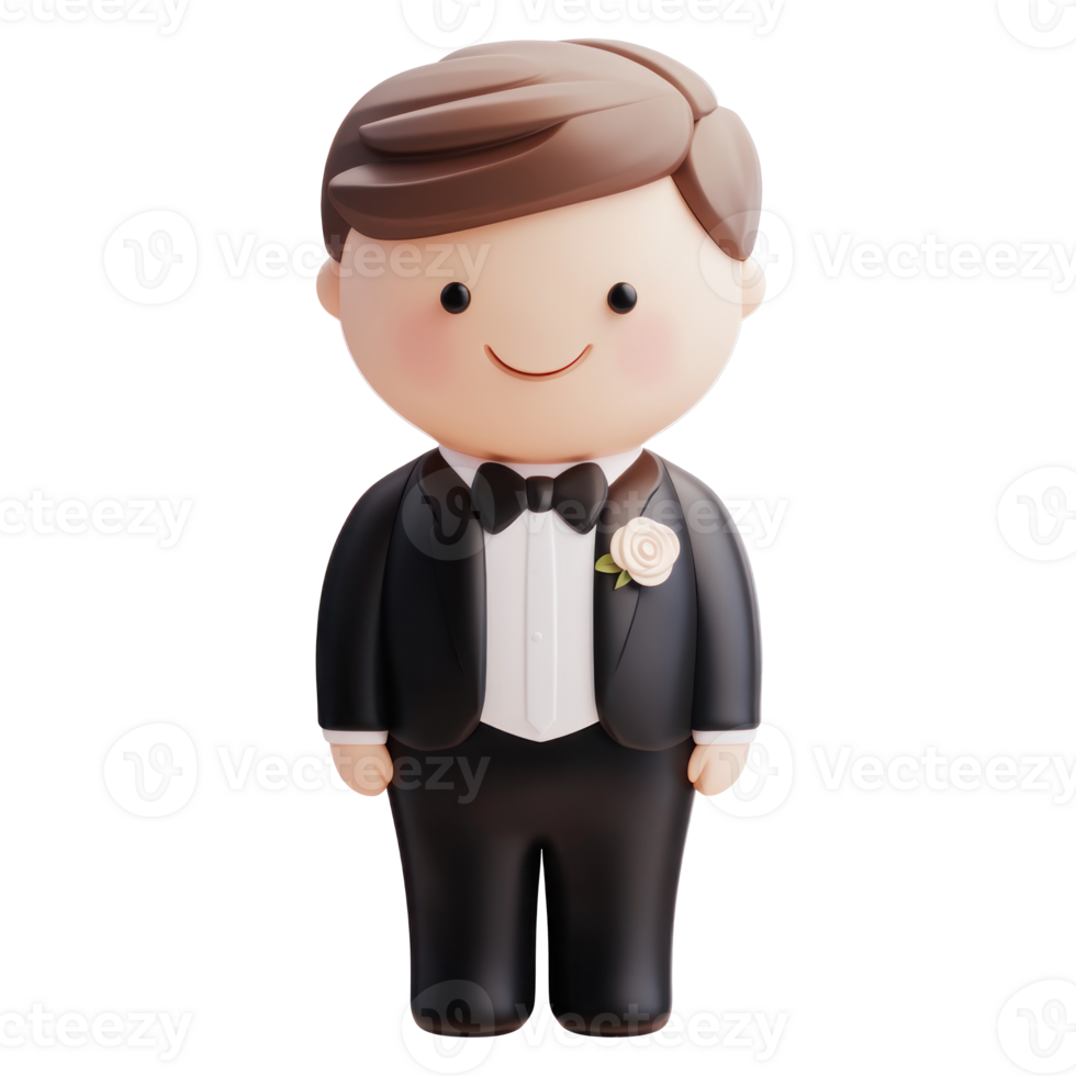 Groom 3D icon isolate png