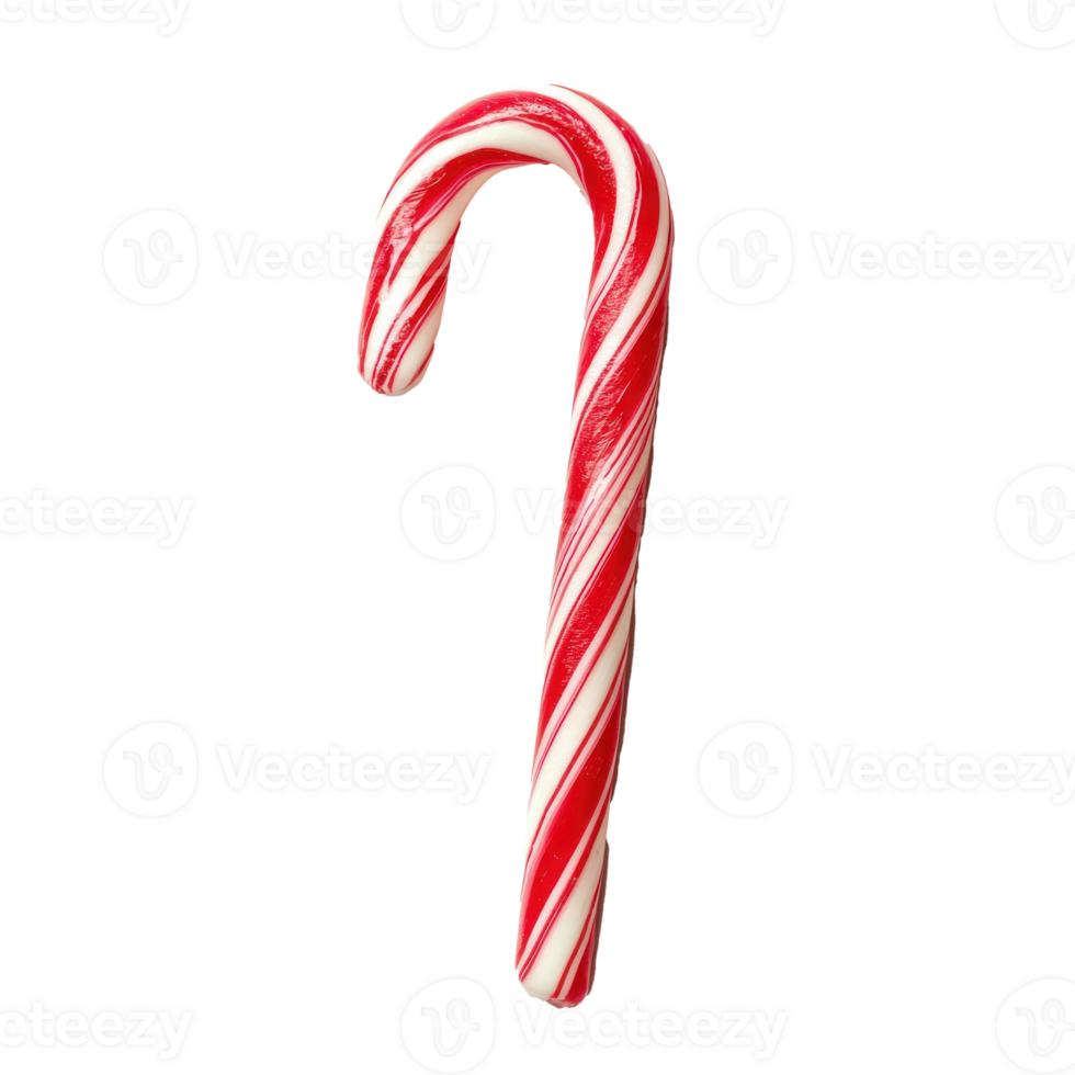 Christmas candy cane isolate on transparent background png