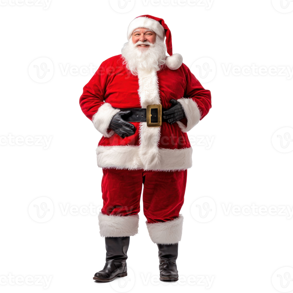Lycklig santa claus stående isolera på transparent bakgrund png