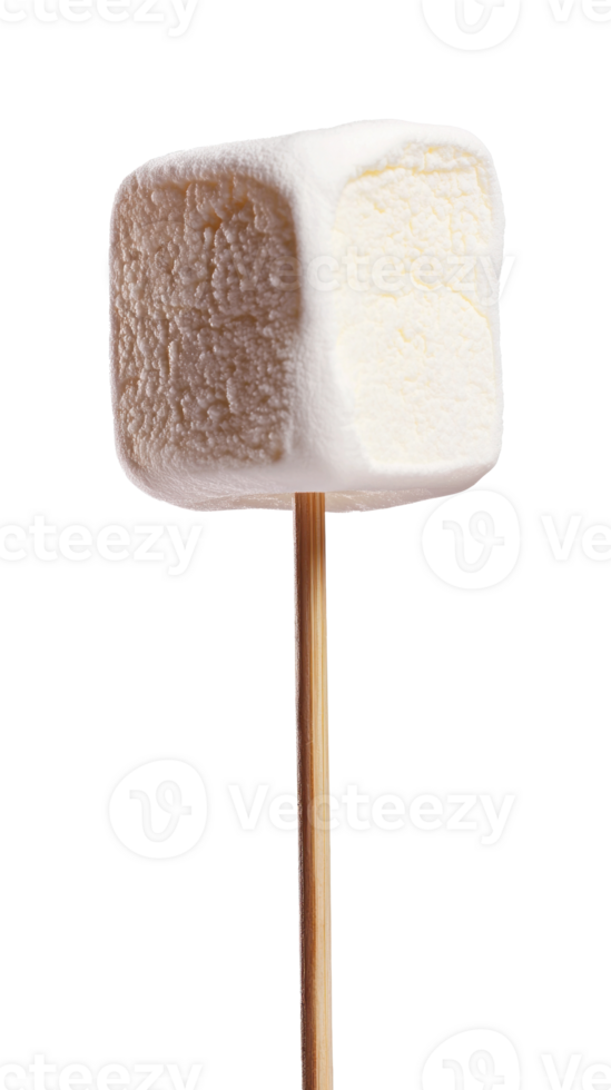 marshmallow on stick isolate on transparent background png