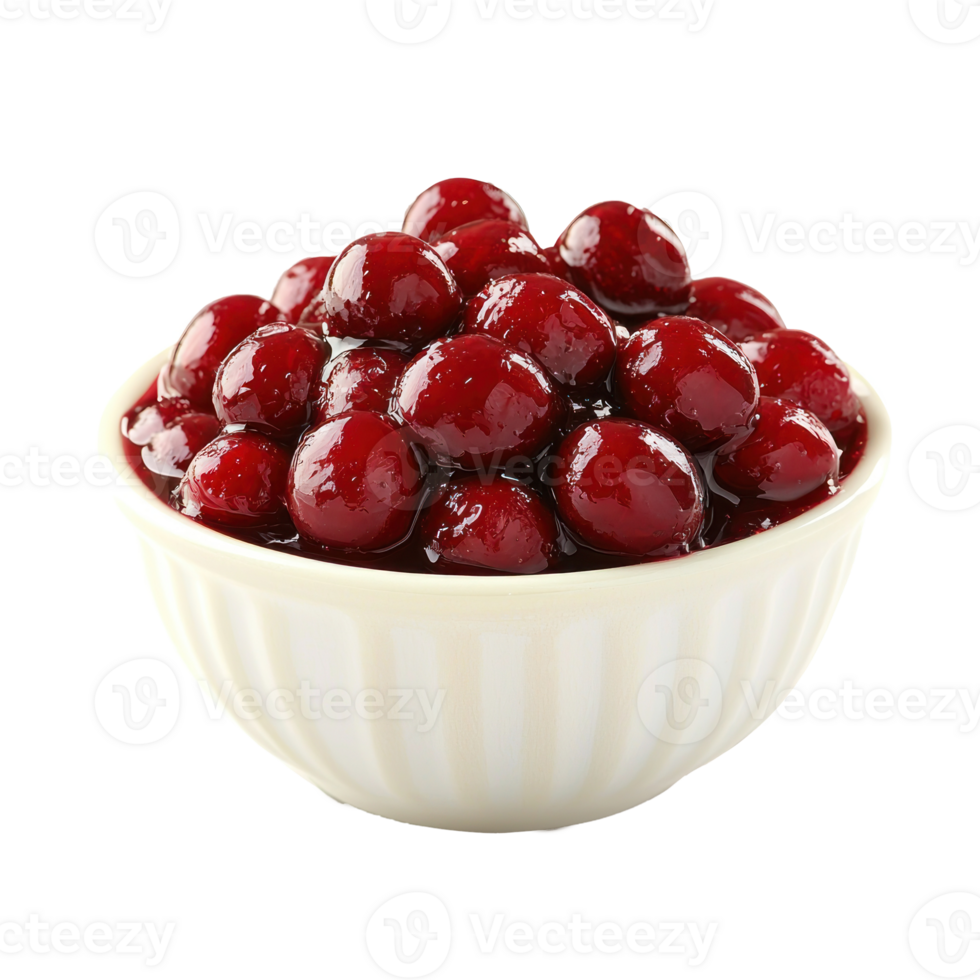 Cranberry sauce isolate on transparent background png