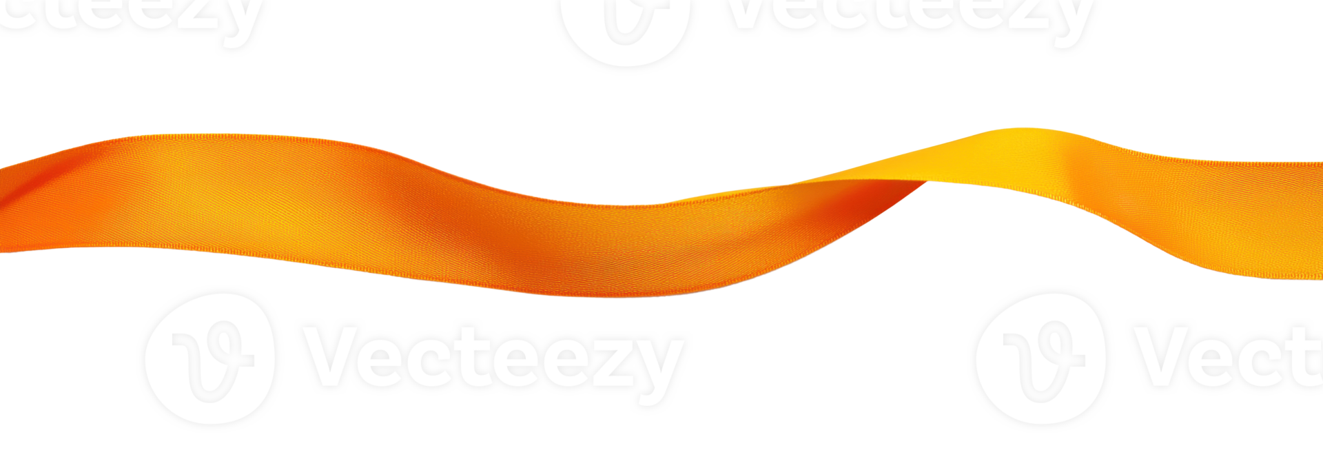 orange Straight ribbon isolate on transparent background png