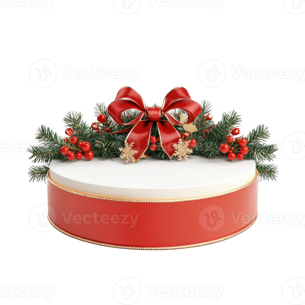 Beautiful Christmas podium isolate on transparent background png