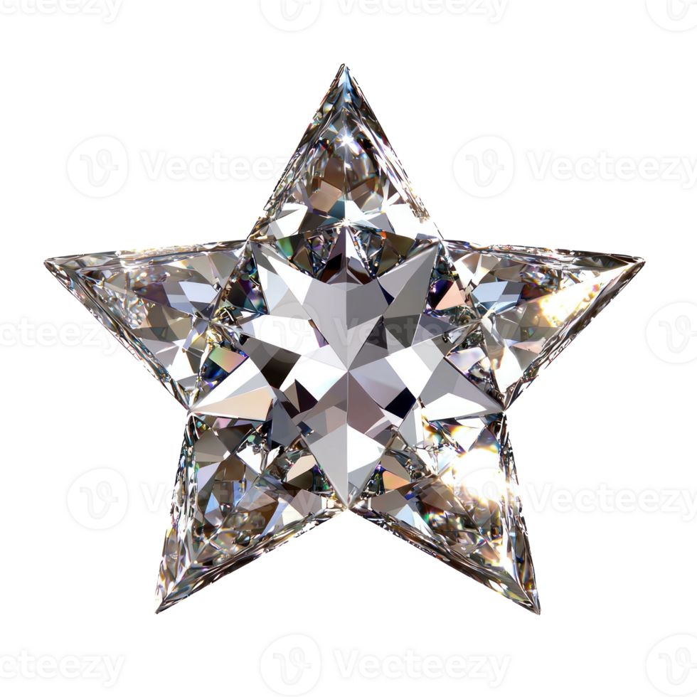 Diamond Star isolate on transparent background png