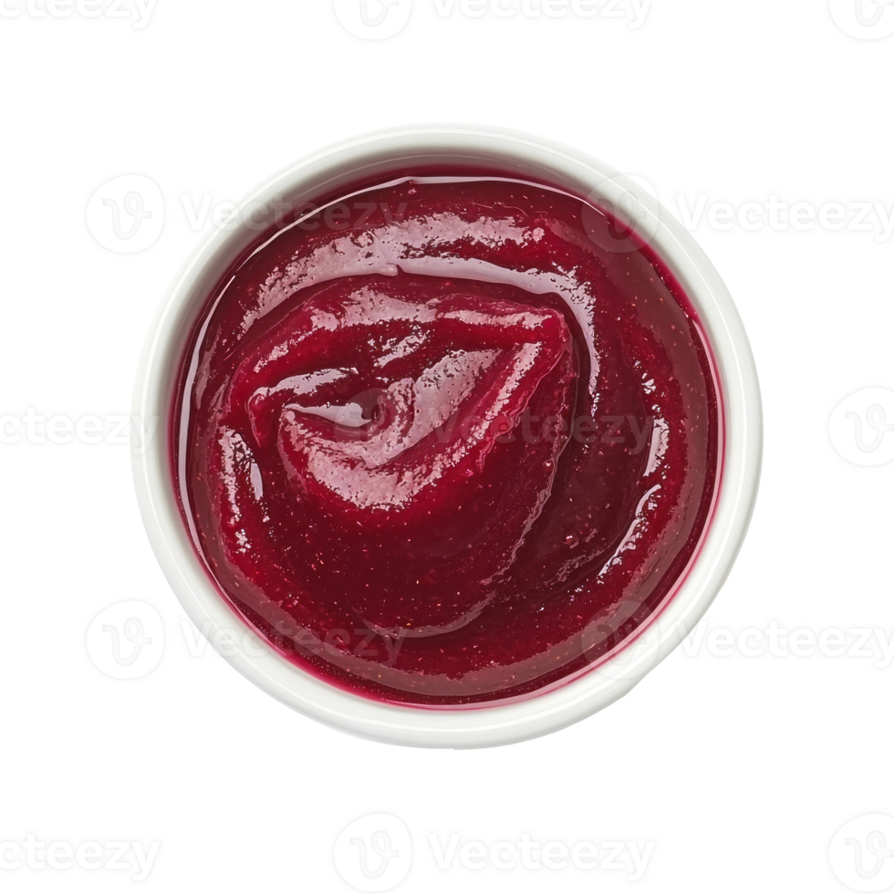 Cranberry sauce front view isolate on transparent background png