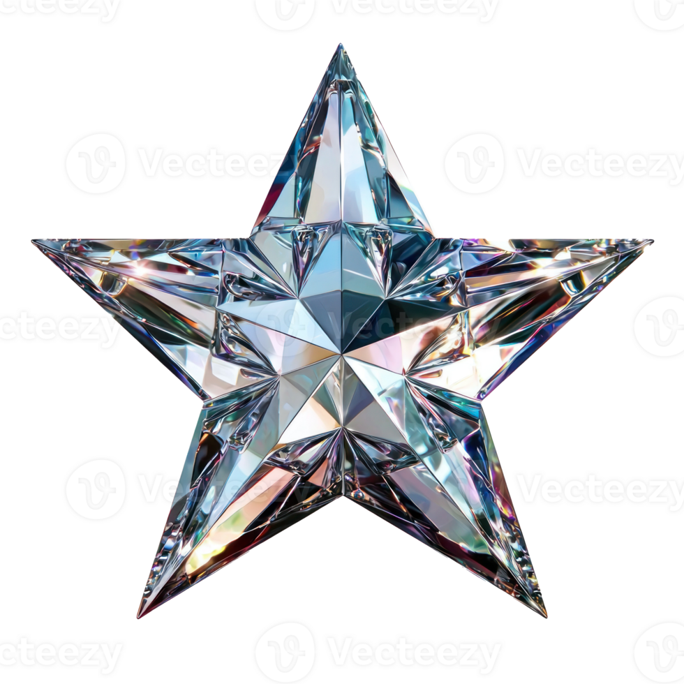 Diamond Star isolate on transparent background png