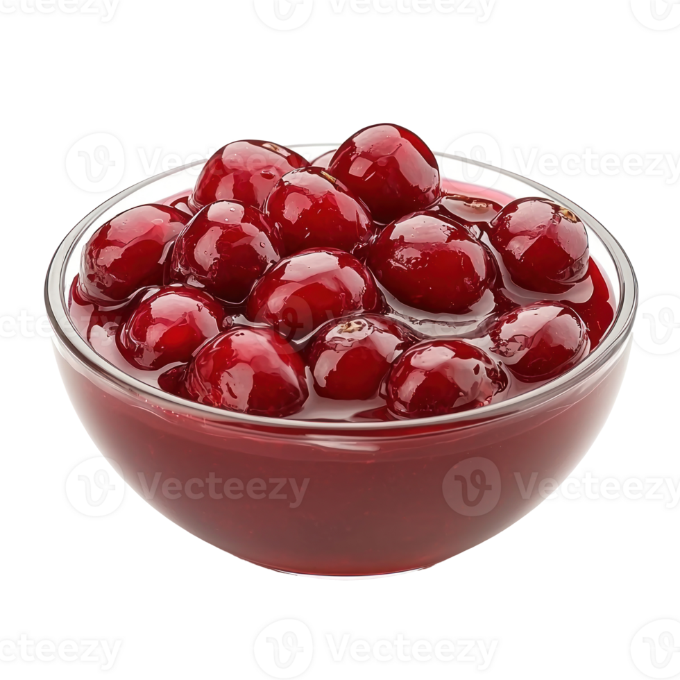 Cranberry sauce isolate on transparent background png