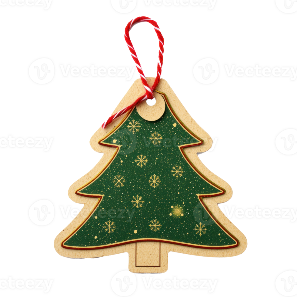 Christmas Sale tag shape of Christmas tree isolate on transparent background png