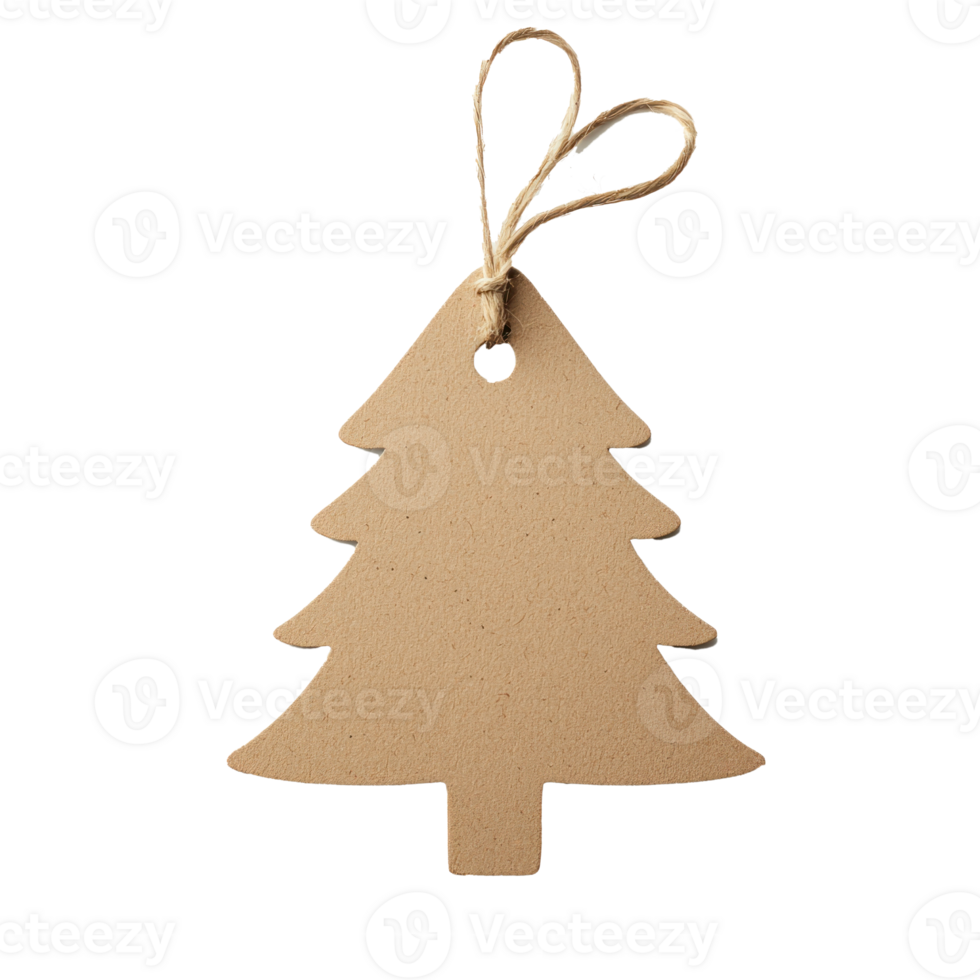 Christmas Sale tag shape of Christmas tree isolate on transparent background png