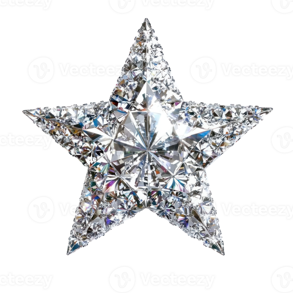 Diamond Star isolate on transparent background png