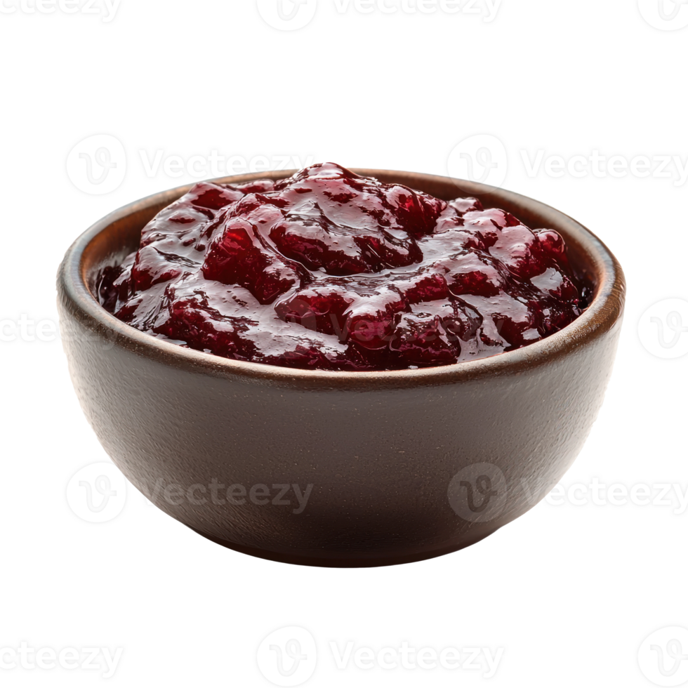 Cranberry sauce front view isolate on transparent background png
