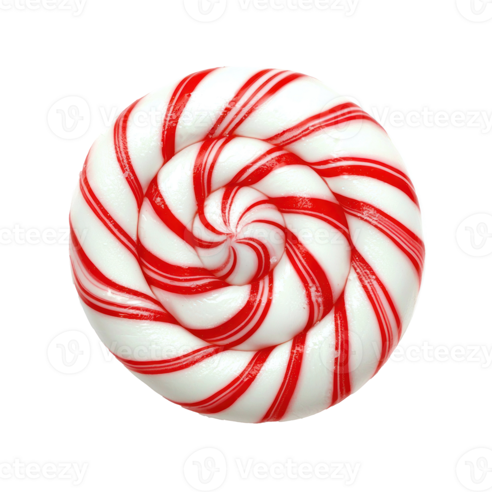 Christmas peppermint swirl candy isolate on transparent background png