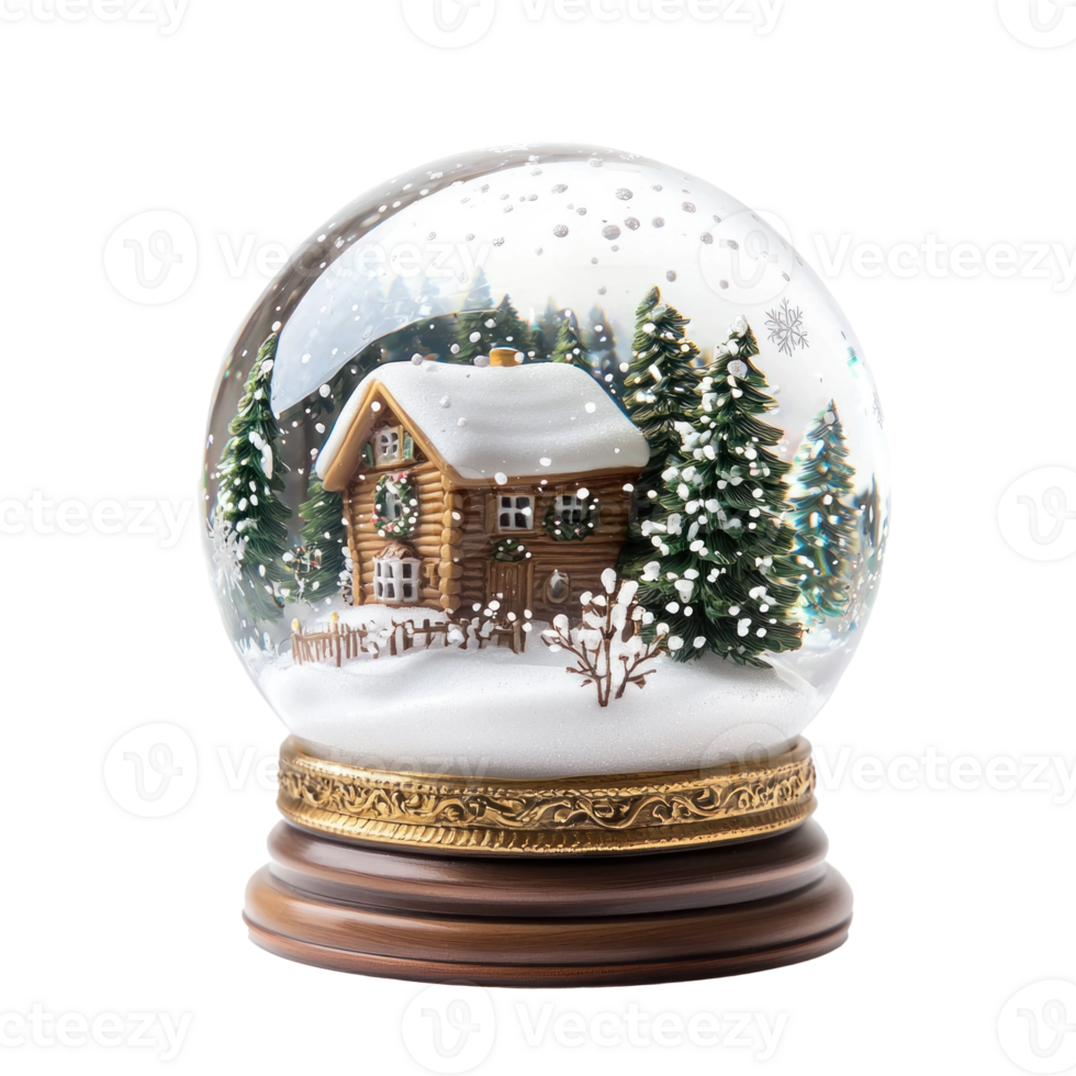 Chrismas Snow globe isolate on transparent background png