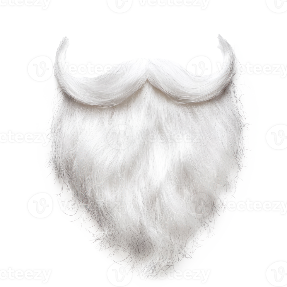 Santa Claus white fake beard isolate on transparent background png