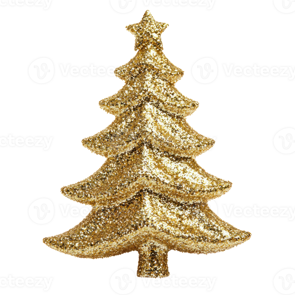 Glitter form as Christmas tree front view isolate on transparent background png
