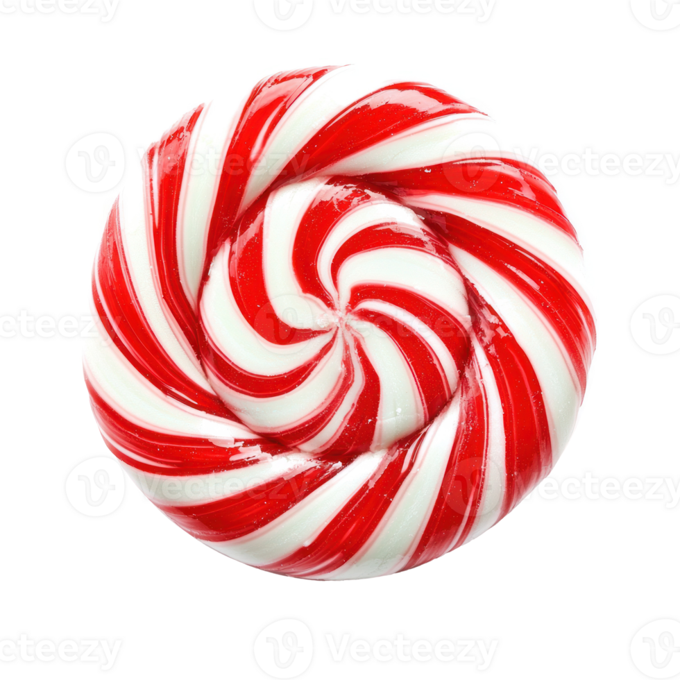 Christmas peppermint swirl candy isolate on transparent background png