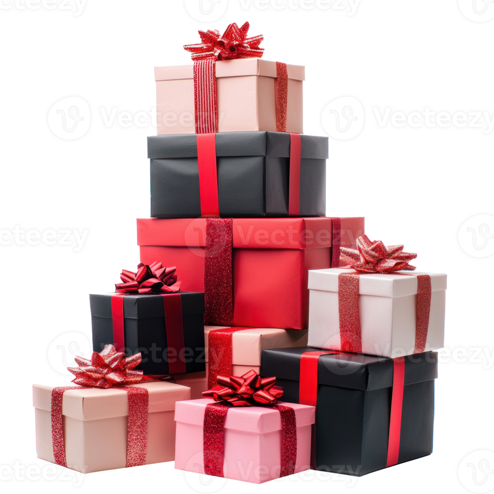 Pile of Gift boxes isolate on transparent background png