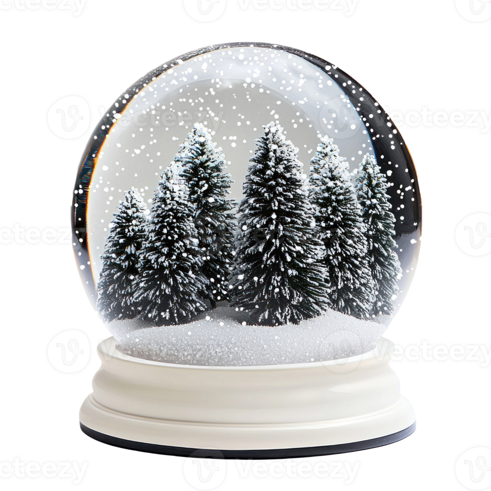Empty Snow globe Christmas isolate on transparent background png