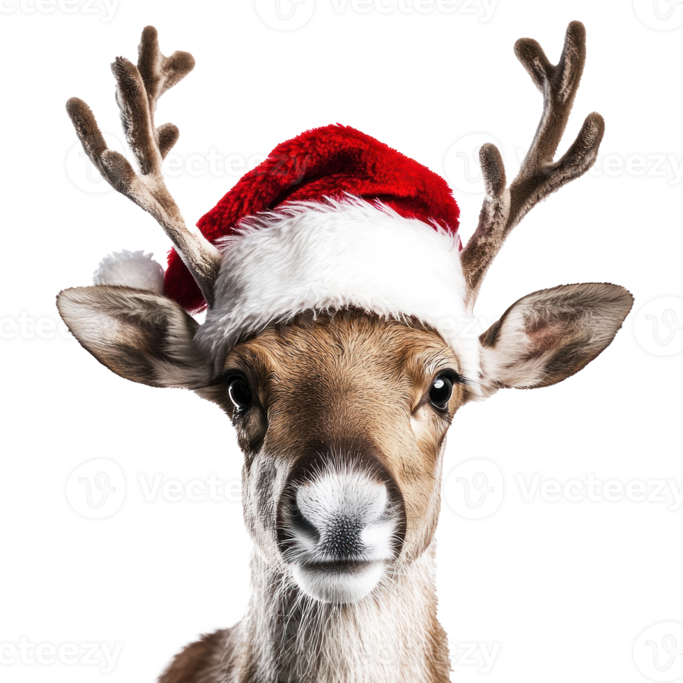 Santa Reindeer isolate on transparent background png
