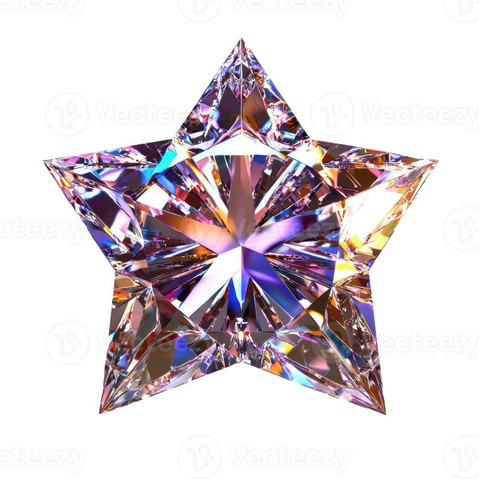 Diamond Star isolate on transparent background png